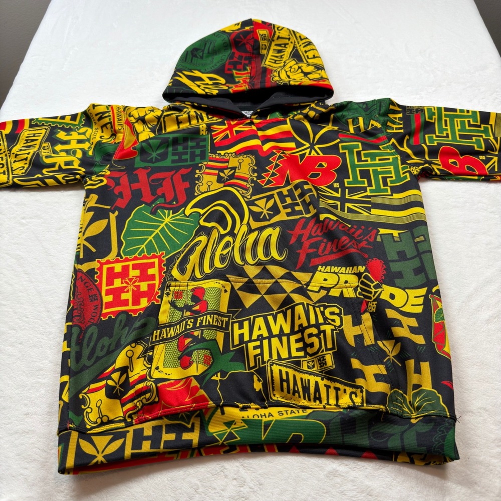 Hawaii's Finest Hoodie‎ Youth 12t Multicolor Excellent Hawaiian Pride Aloha